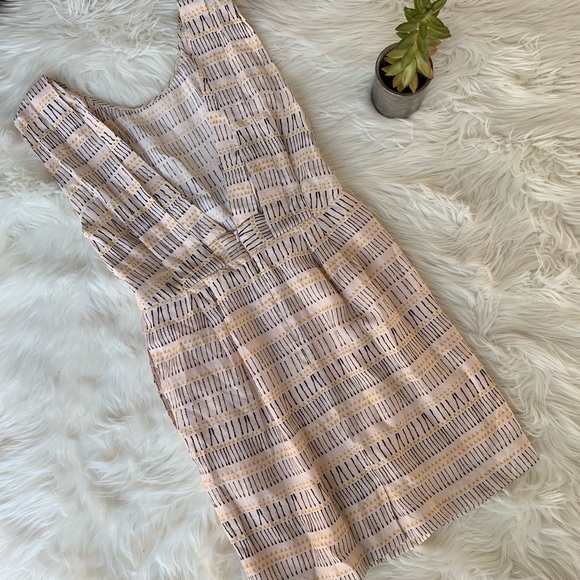 BCBGeneration Open V-Back Peach Multi Mini Dress - Picture 4 of 8